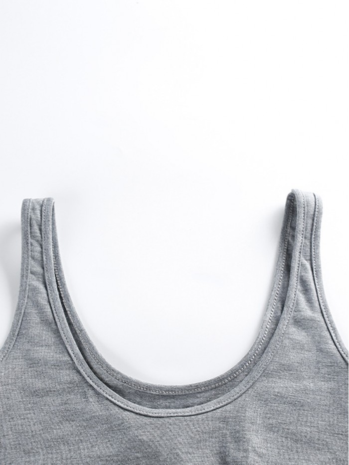 Casual Gray Short Slim Vests