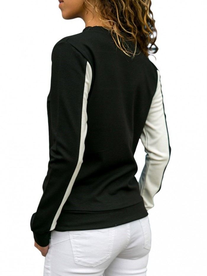 Fashion Round Neck Long Sleeve T-shirt