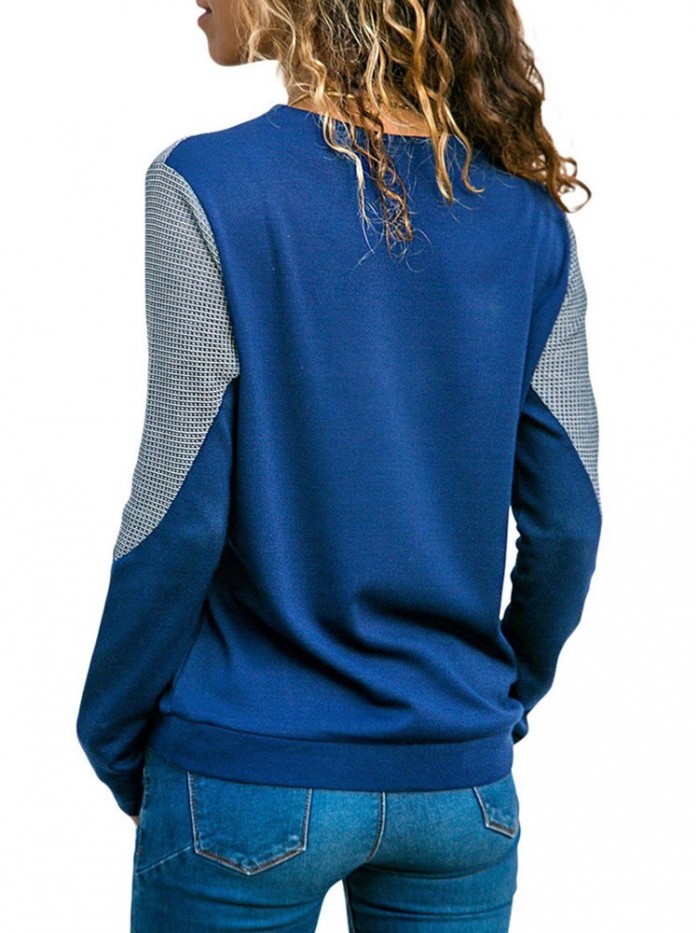 Fashion Round Neck Long Sleeve T-shirt