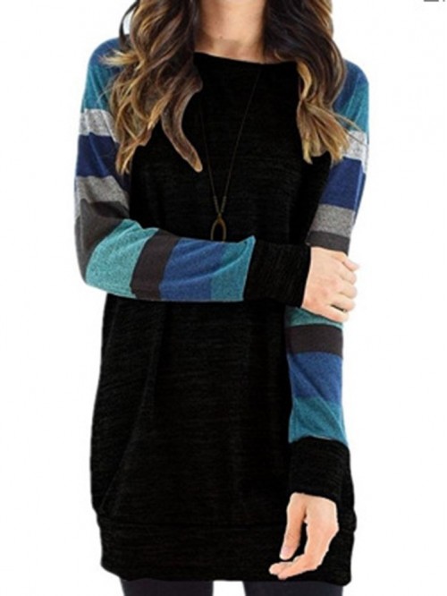 Black Stripes Round Neck T-Shirt