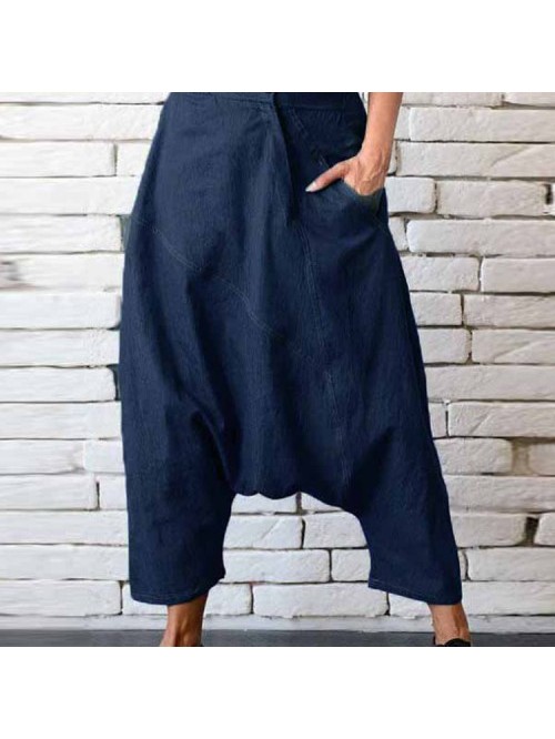 Casual Personality high elastic waist fork jeans