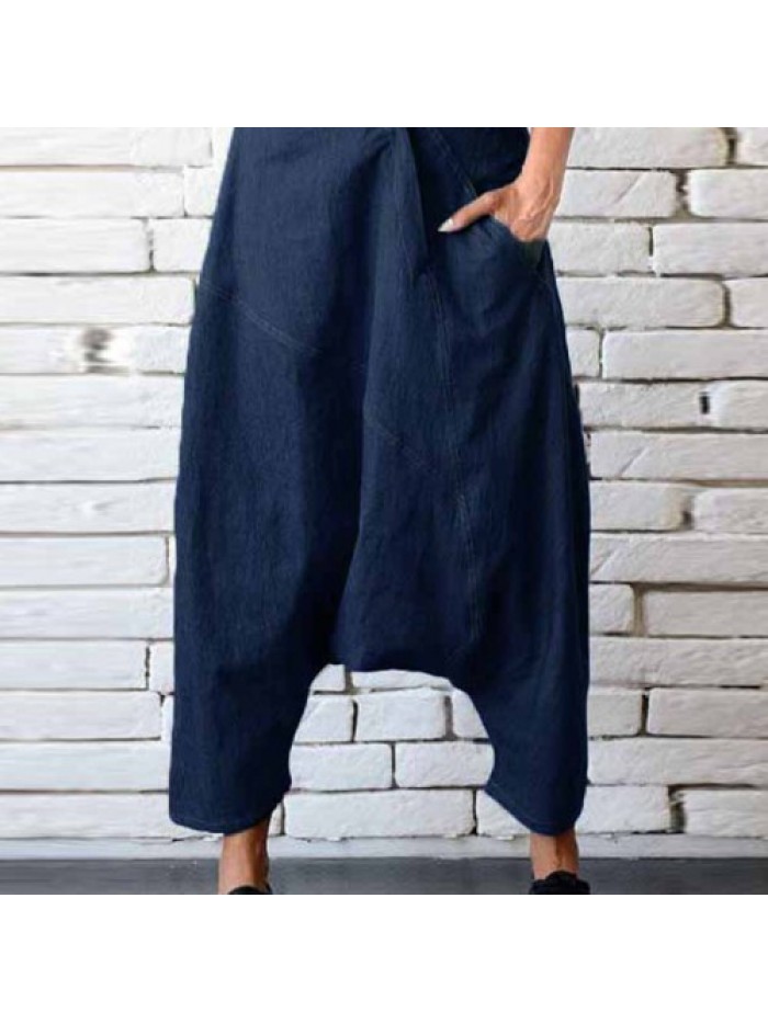 Casual Personality high elastic waist fork jeans