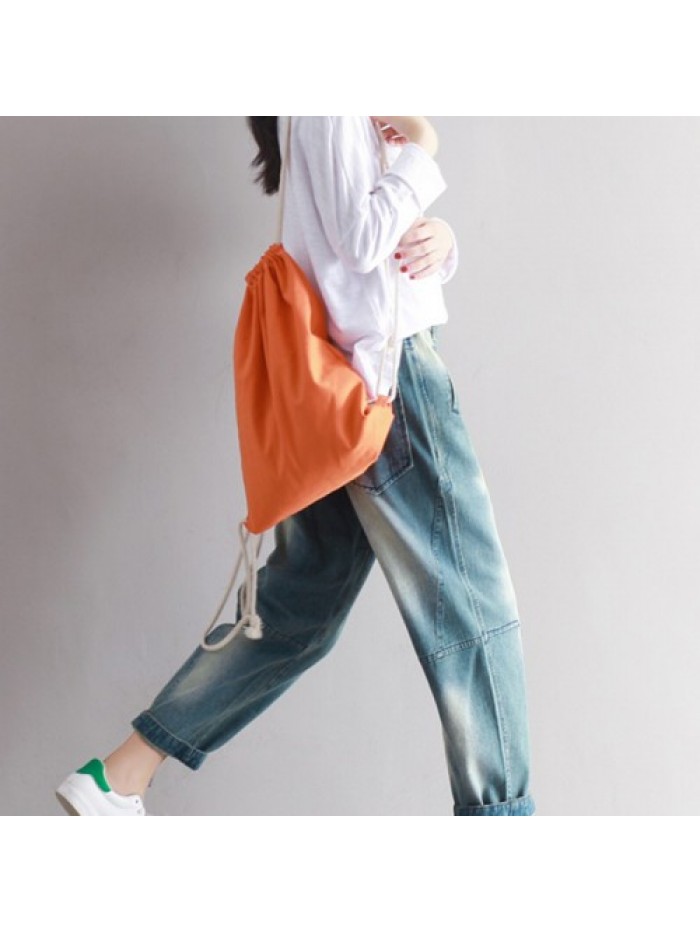 Vintage Patchwork Loose  Cotton Jeans