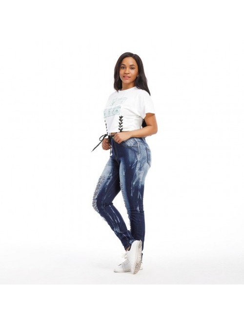 Fashion Ripped Demin Biker Jeans