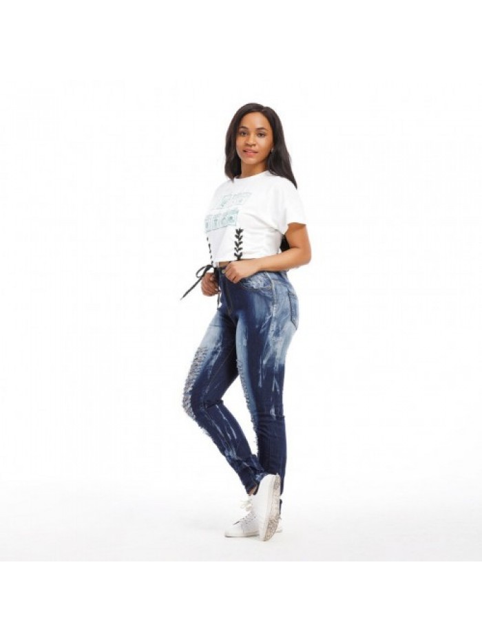 Fashion Ripped Demin Biker Jeans