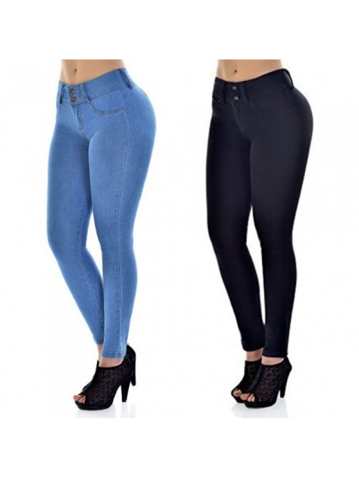 Fashion Sexy Solid Skinny Stretch Denim Jeans 