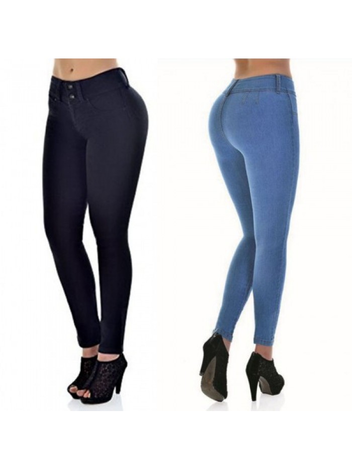 Fashion Sexy Solid Skinny Stretch Denim Jeans 