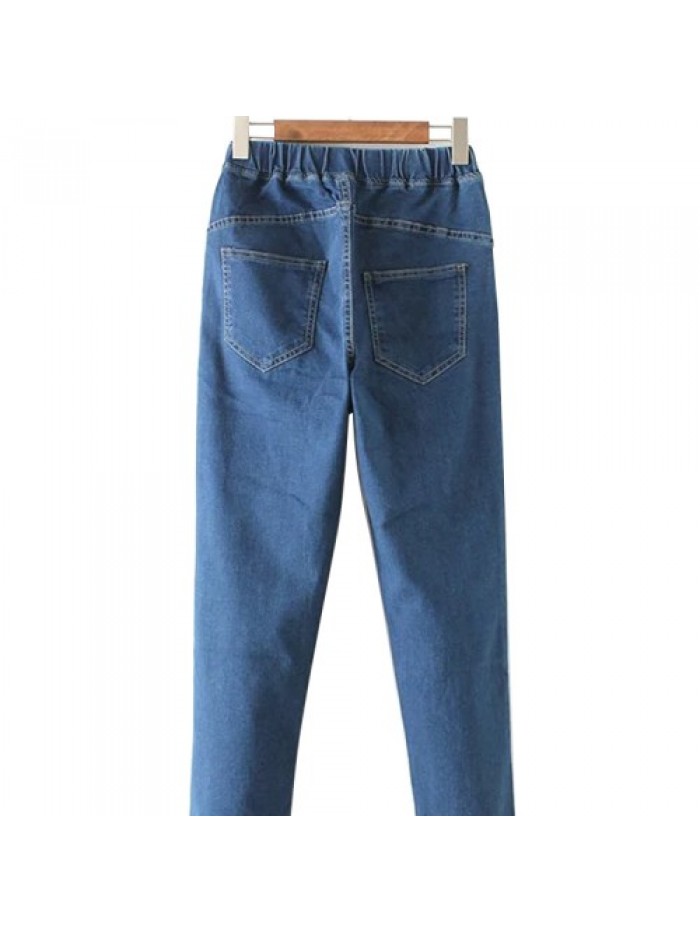 Dark Blue Fashion Women Denim Jeans