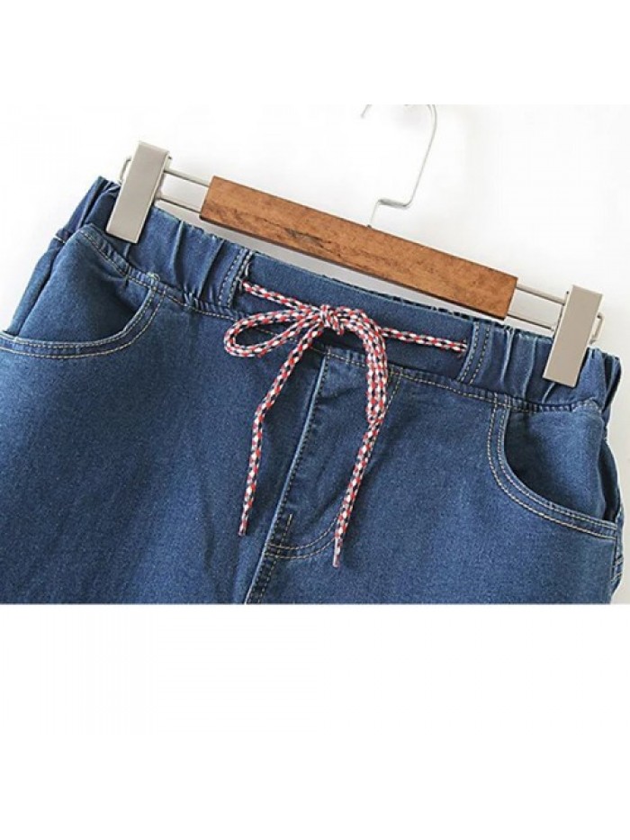 Dark Blue Fashion Women Denim Jeans