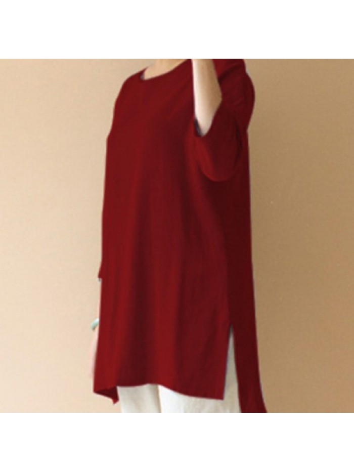 Women Casual Solid color Simple Blouse