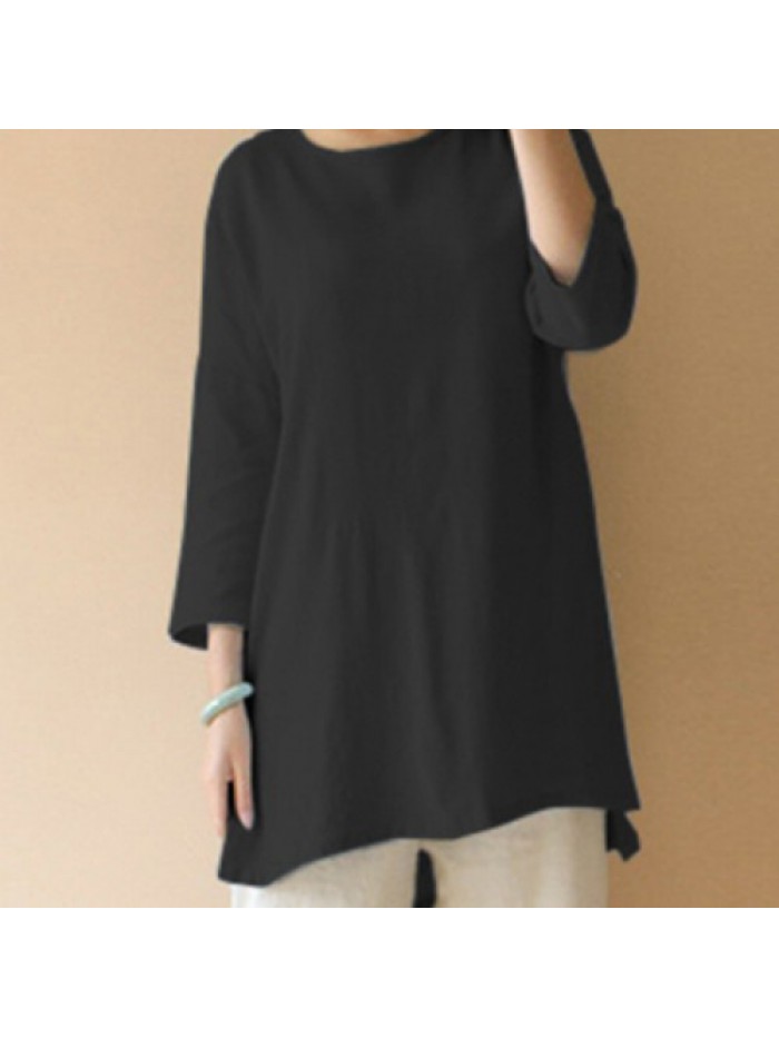 Women Casual Solid color Simple Blouse