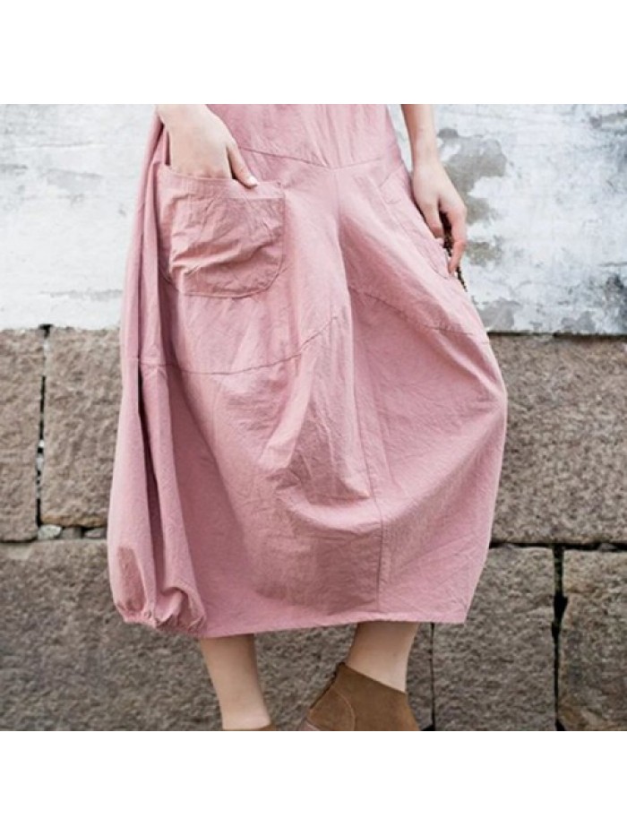 Casual Solid Color Cotton Skirts 