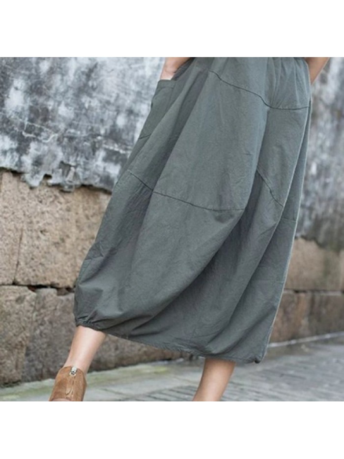 Casual Solid Color Cotton Skirts 