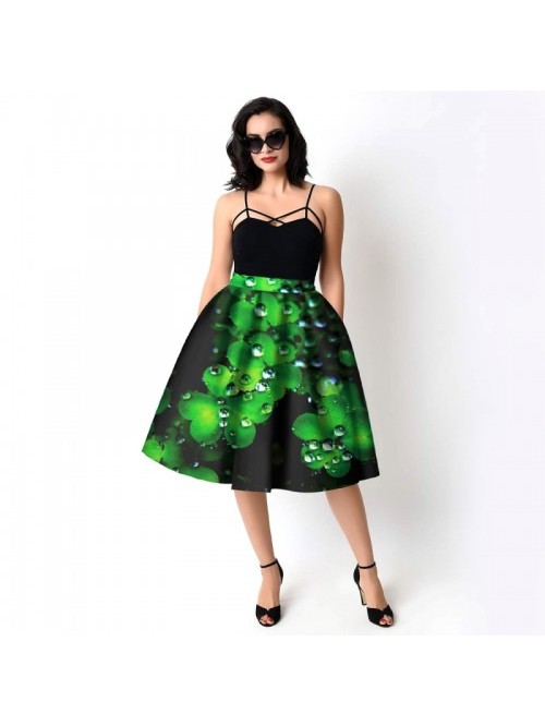 Elegant Floral Digital Print Skirt